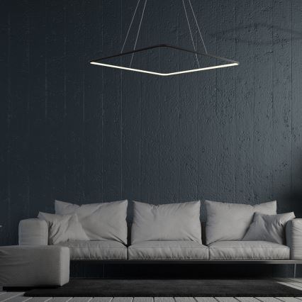 LED Ljuskrona med snöre NIX LED/25W/230V svart