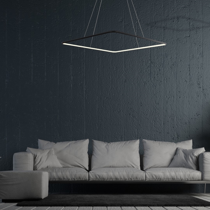 LED Ljuskrona med snöre NIX LED/25W/230V svart
