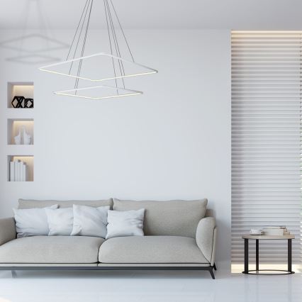 LED Ljuskrona med snöre NIX LED/50W/230V vit