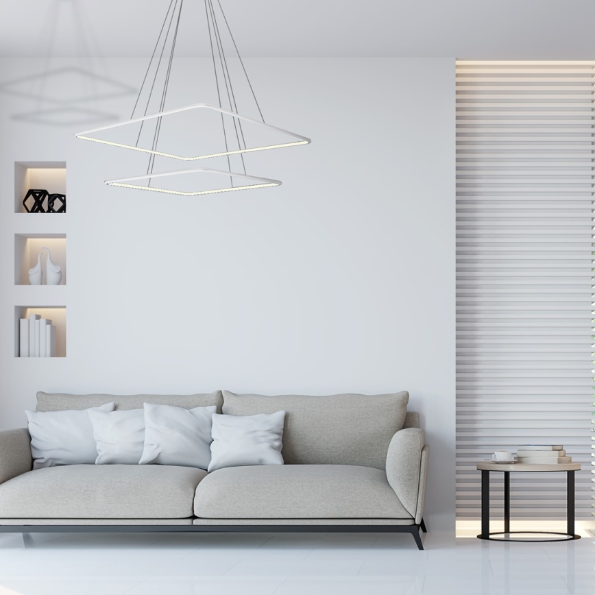 LED Ljuskrona med snöre NIX LED/50W/230V vit