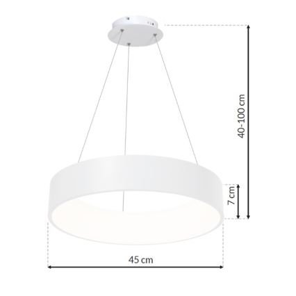 LED Ljuskrona med snöre OHIO LED/24W/230V
