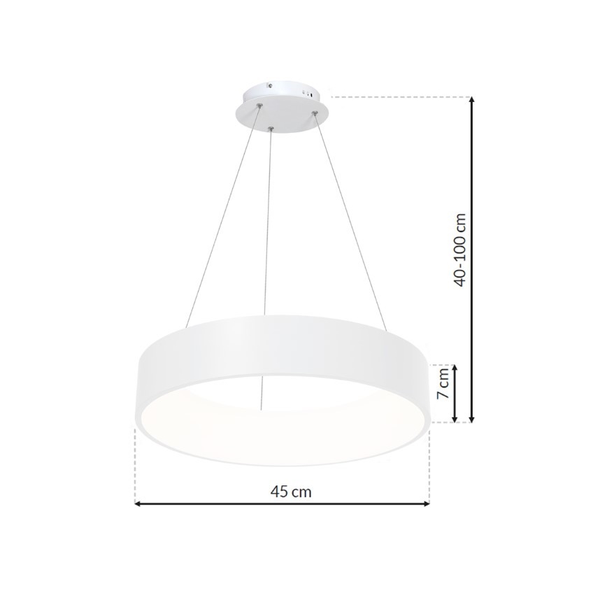 LED Ljuskrona med snöre OHIO LED/24W/230V