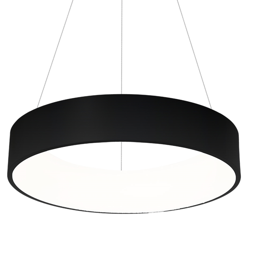 LED Ljuskrona med snöre OHIO Svart LED/24W/230V