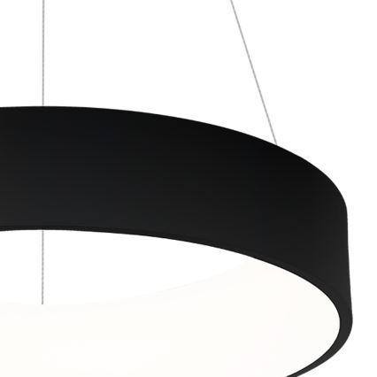 LED Ljuskrona med snöre OHIO Svart LED/24W/230V