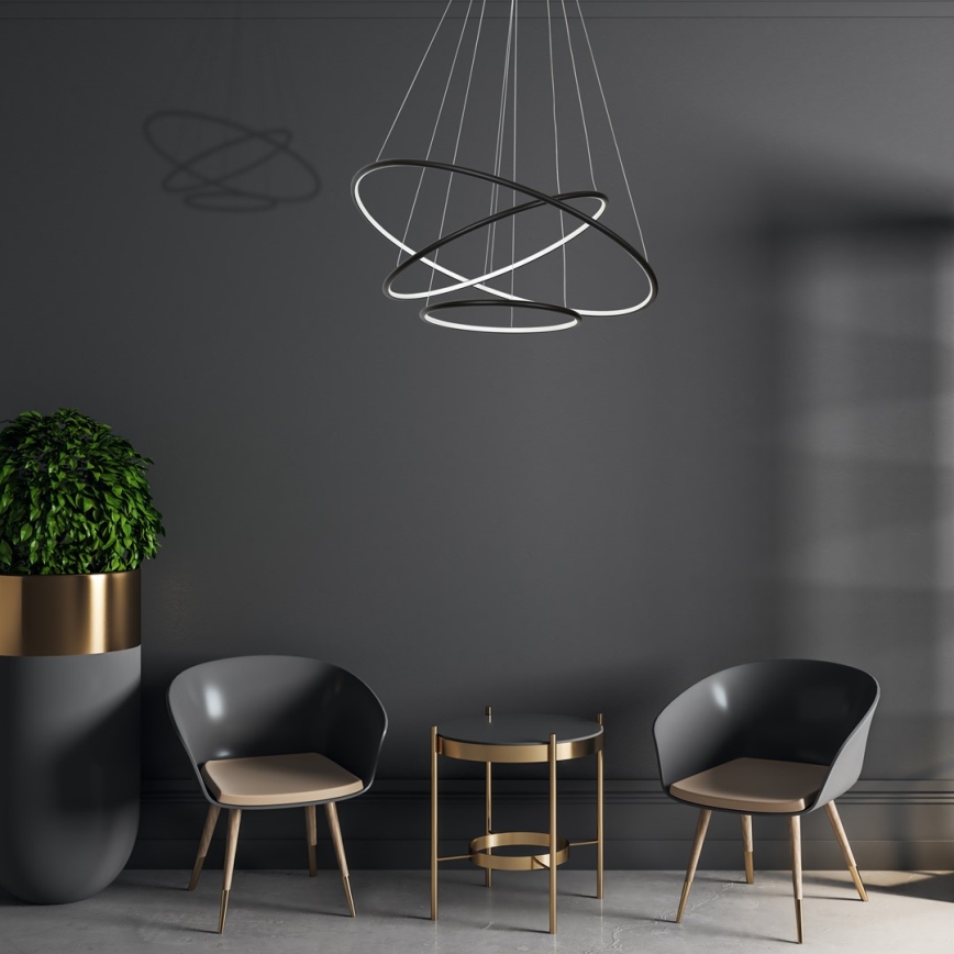 LED Ljuskrona med snöre ORION 3xLED/99W/230V