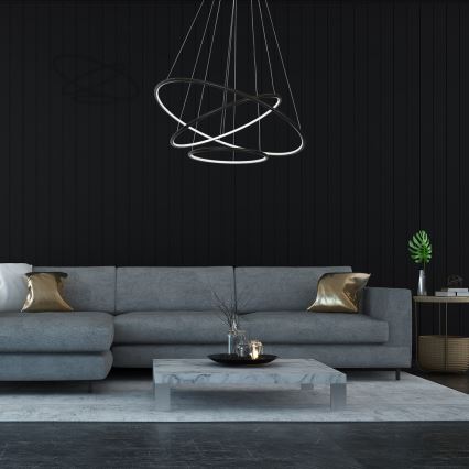 LED Ljuskrona med snöre ORION 3xLED/99W/230V