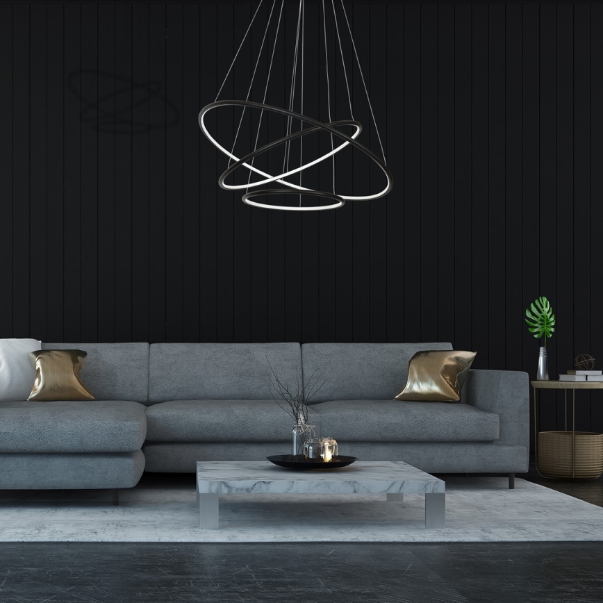 LED Ljuskrona med snöre ORION 3xLED/99W/230V