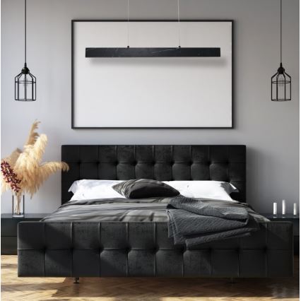 LED Ljuskrona med snöre PIERCE LED/18W/230V svart