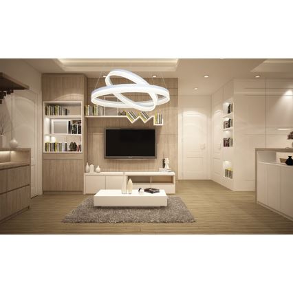 LED Ljuskrona med snöre RING med Fjärrkontroll  LED/60W/230V