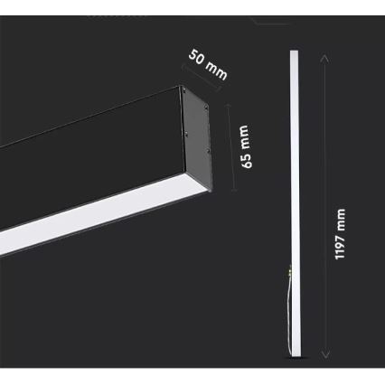 LED Ljuskrona med snöre SAMSUNG CHIP LED/40W/230V 3000K/4000K/6400K
