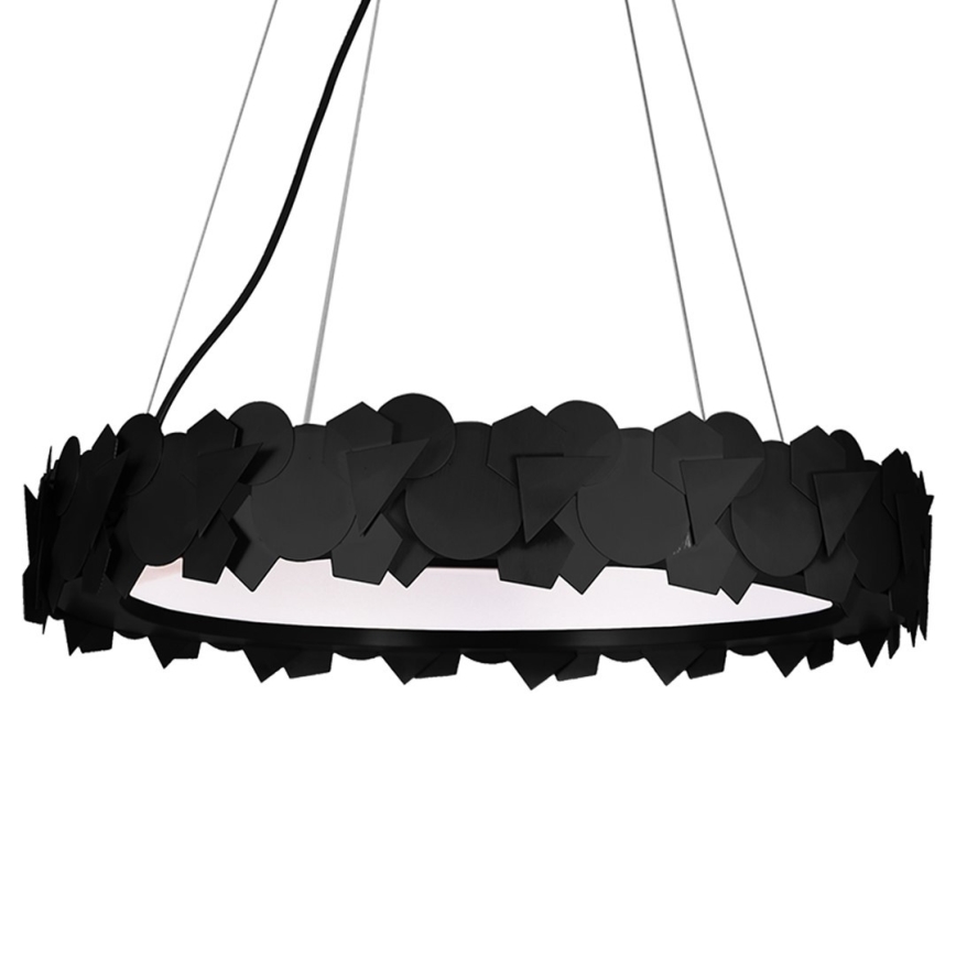 LED Ljuskrona med snöre SOHO 1xLED/24W/230V svart
