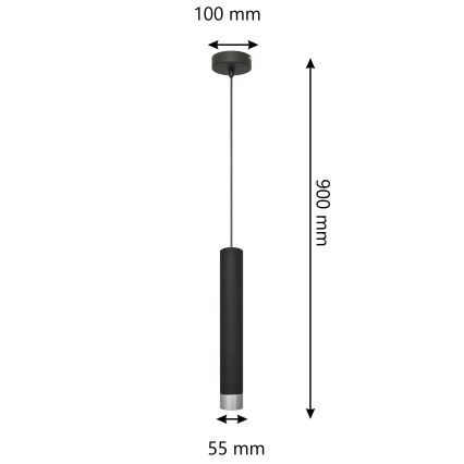 LED Ljuskrona med snöre TUBEA 1xGU10/4,8W/230V