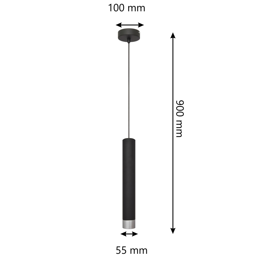LED Ljuskrona med snöre TUBEA 1xGU10/4,8W/230V