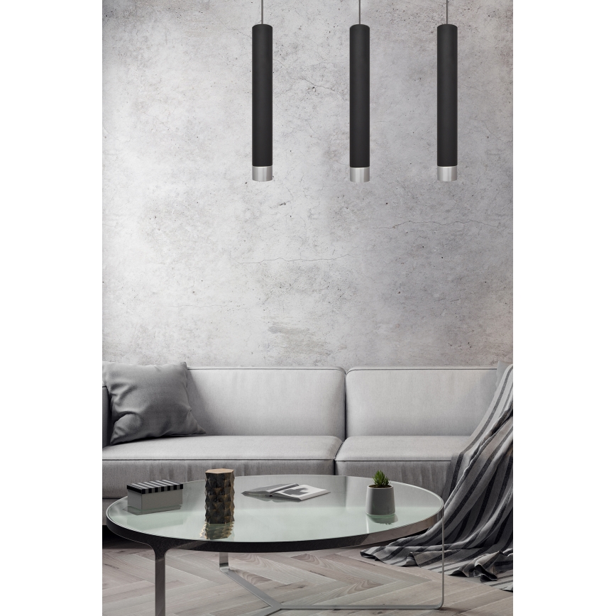 LED Ljuskrona med snöre TUBEA 3xGU10/4,8W/230V