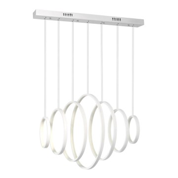 LED Ljuskrona med snöre VERTIGO LED/86W/230V vit