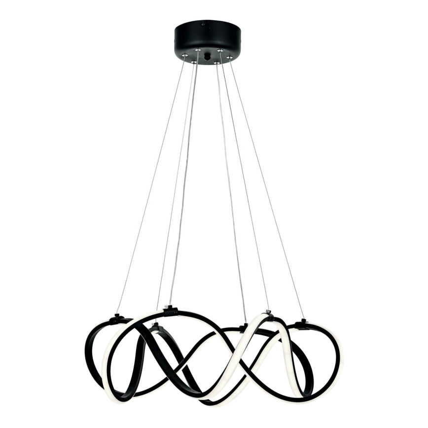 LED ljuskrona med textilsladd 2xLED/27W/230V 3000/4000/6000K svart