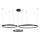 LED ljuskrona med textilsladd 3xLED/19W/230V 3000K svart