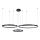 LED ljuskrona med textilsladd 3xLED/19W/230V 4000K svart