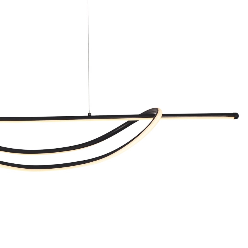 LED ljuskrona med textilsladd AMBAR LED/35W/230V svart