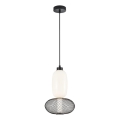 LED ljuskrona med textilsladd ARAME LED/15W/230V diameter 22 cm svart