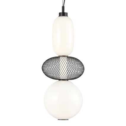 LED ljuskrona med textilsladd ARAME LED/23W/230V diameter 22 cm svart