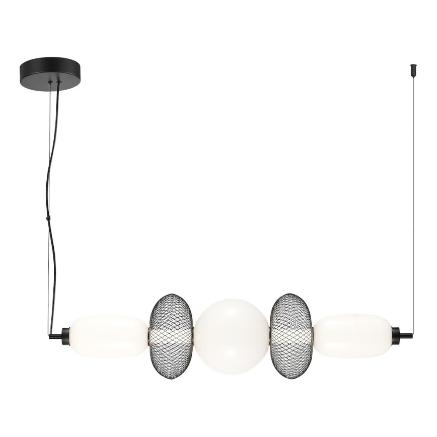 LED ljuskrona med textilsladd ARAME LED/32W/230V svart