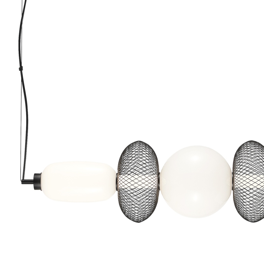 LED ljuskrona med textilsladd ARAME LED/32W/230V svart