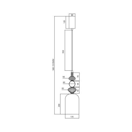 LED ljuskrona med textilsladd ARTE LED/12W/230V diameter 13 cm svart
