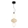 LED ljuskrona med textilsladd ASCOLI LED/18W/230V diameter 20 cm beige