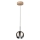 LED ljuskrona med textilsladd BALL WOOD 1xGU10/5W/230V matt ek