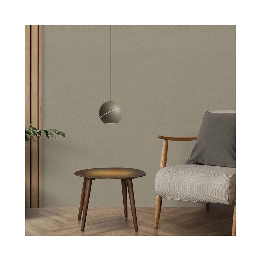 LED ljuskrona med textilsladd beröring LED/8,5W/230V 3000K grå