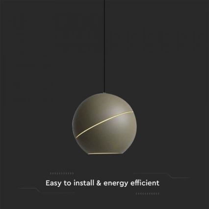 LED ljuskrona med textilsladd beröring LED/8,5W/230V 3000K grå
