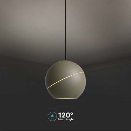 LED ljuskrona med textilsladd beröring LED/8,5W/230V 3000K grå