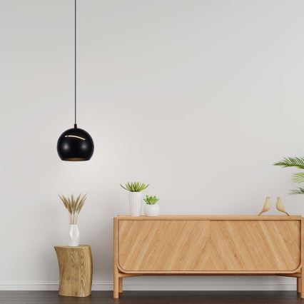 LED ljuskrona med textilsladd beröring LED/8,5W/230V 3000K svart