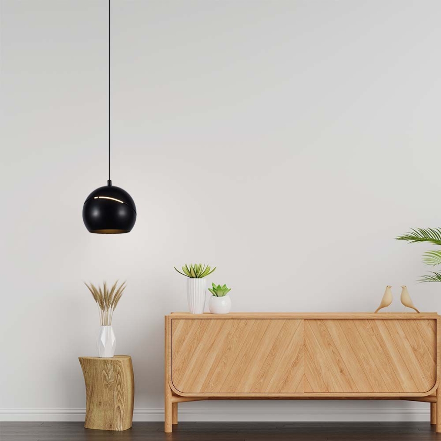 LED ljuskrona med textilsladd beröring LED/8,5W/230V 3000K svart