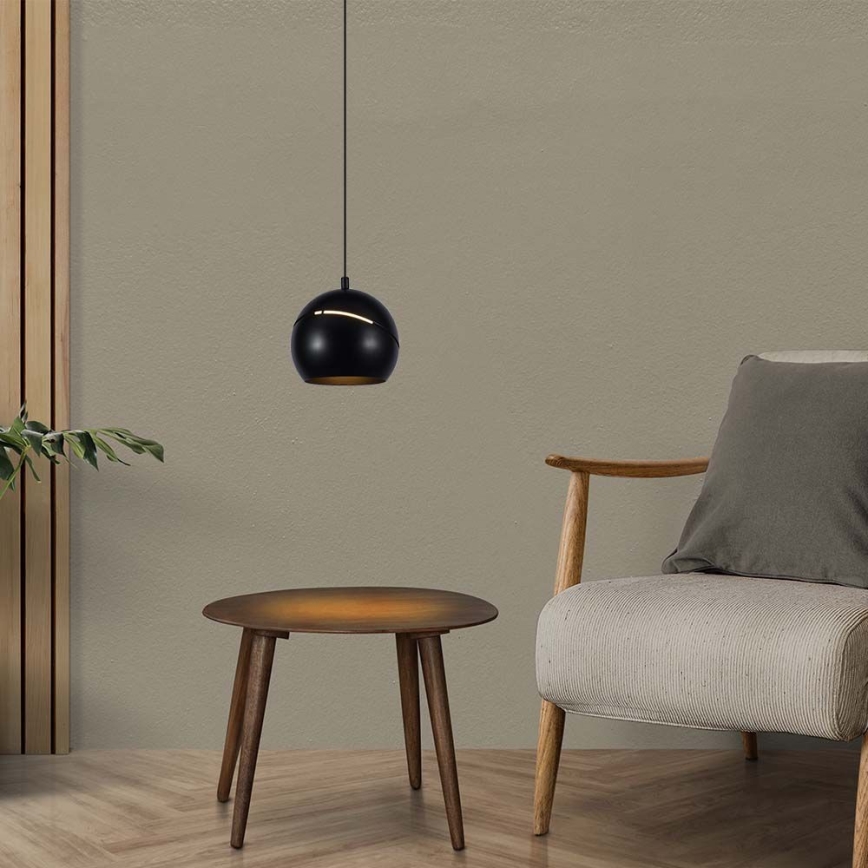LED ljuskrona med textilsladd beröring LED/8,5W/230V 3000K svart