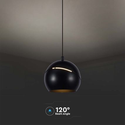 LED ljuskrona med textilsladd beröring LED/8,5W/230V 3000K svart