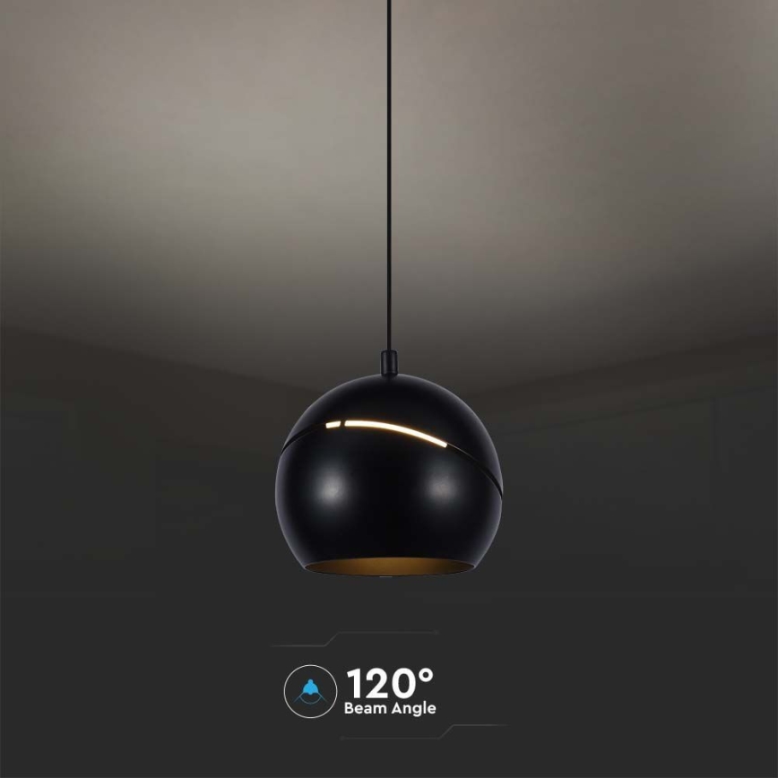 LED ljuskrona med textilsladd beröring LED/8,5W/230V 3000K svart