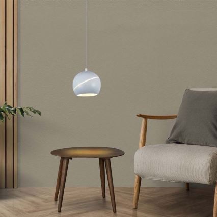 LED ljuskrona med textilsladd beröring LED/8,5W/230V 3000K vit