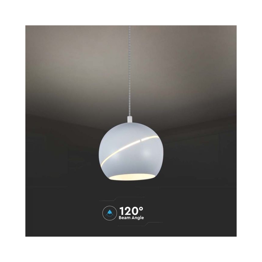 LED ljuskrona med textilsladd beröring LED/8,5W/230V 3000K vit