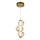 LED ljuskrona med textilsladd BOLLA LED/12W/230V diameter 16 cm guld