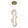 LED ljuskrona med textilsladd BOLLA LED/17W/230V diameter 16 cm guld/rökig