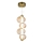 LED ljuskrona med textilsladd BOLLA LED/17W/230V diameter 16 cm guld/rökig