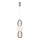 LED ljuskrona med textilsladd CARO LED/28W/230V skinande krom