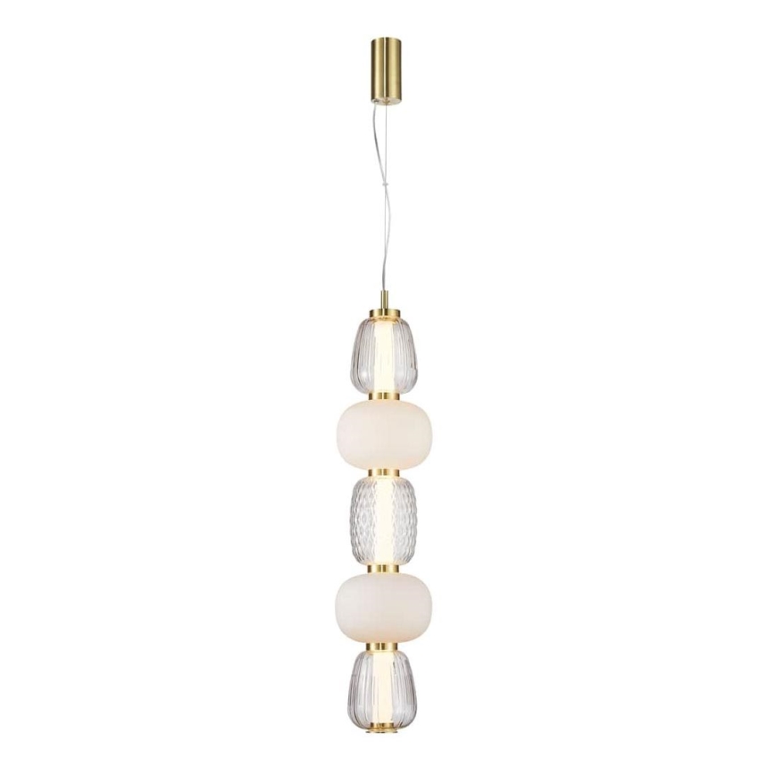 LED ljuskrona med textilsladd CARO LED/40W/230V guld