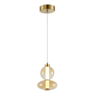 LED ljuskrona med textilsladd DAPHNE LED/12W/230V guld