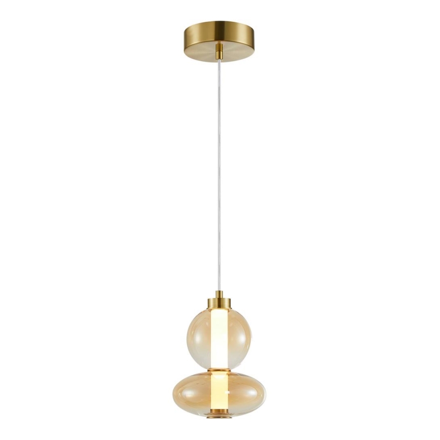 LED ljuskrona med textilsladd DAPHNE LED/12W/230V guld