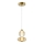 LED ljuskrona med textilsladd DAPHNE LED/12W/230V guld