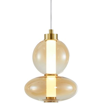 LED ljuskrona med textilsladd DAPHNE LED/12W/230V guld