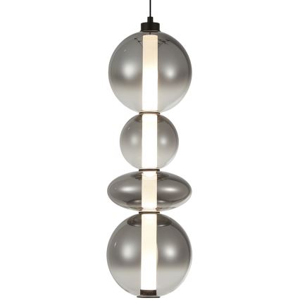 LED ljuskrona med textilsladd DAPHNE LED/36W/230V grå